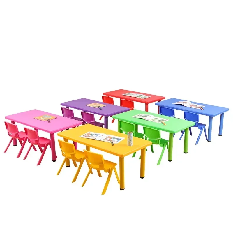 high quality school plastic folding kindergarten kids table and chair set