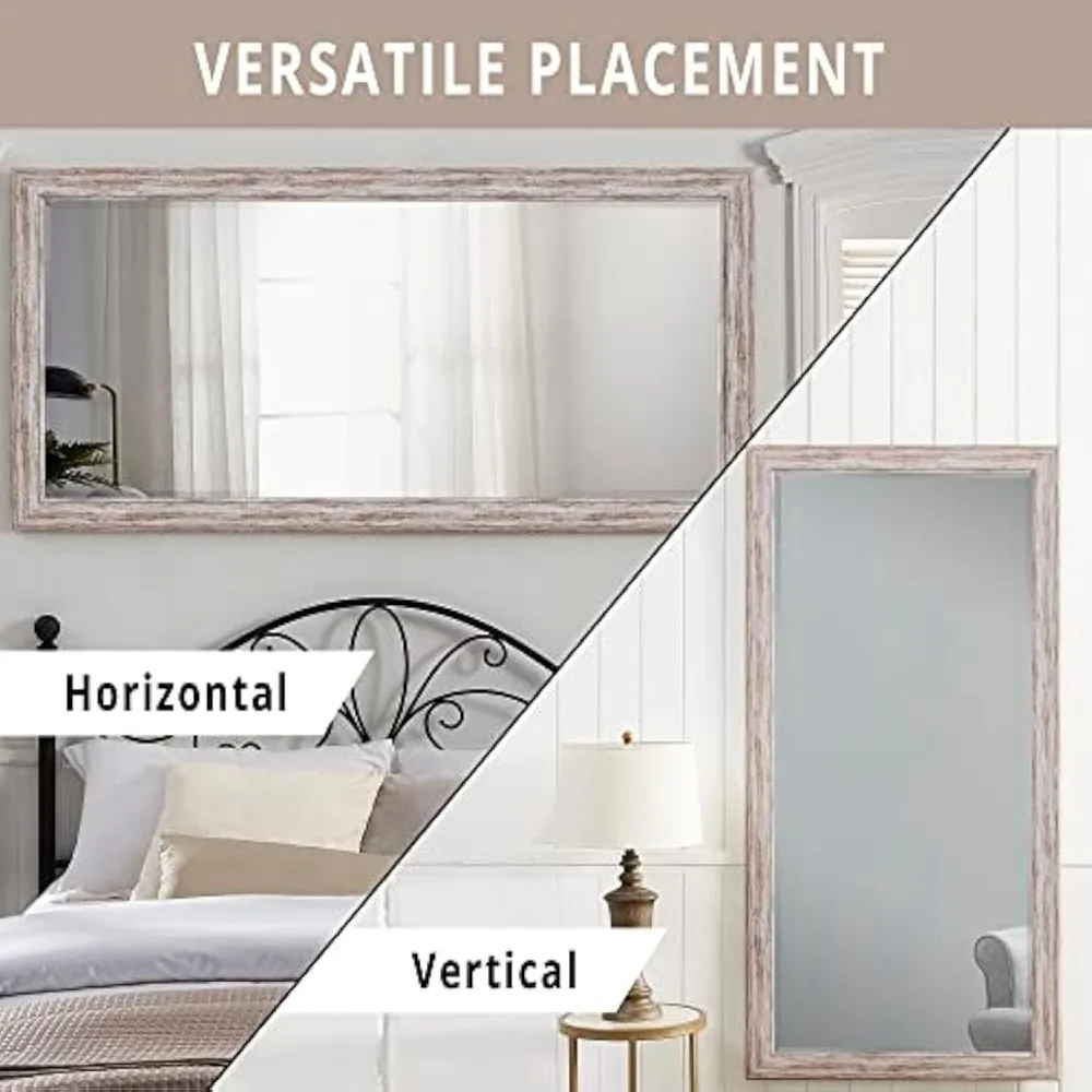 Mirror Full Length White Full Length Mirror Floor Mirror Standing  WORKS AS FREESTANDING OR WALL MOUNTED MODERN DESIGN