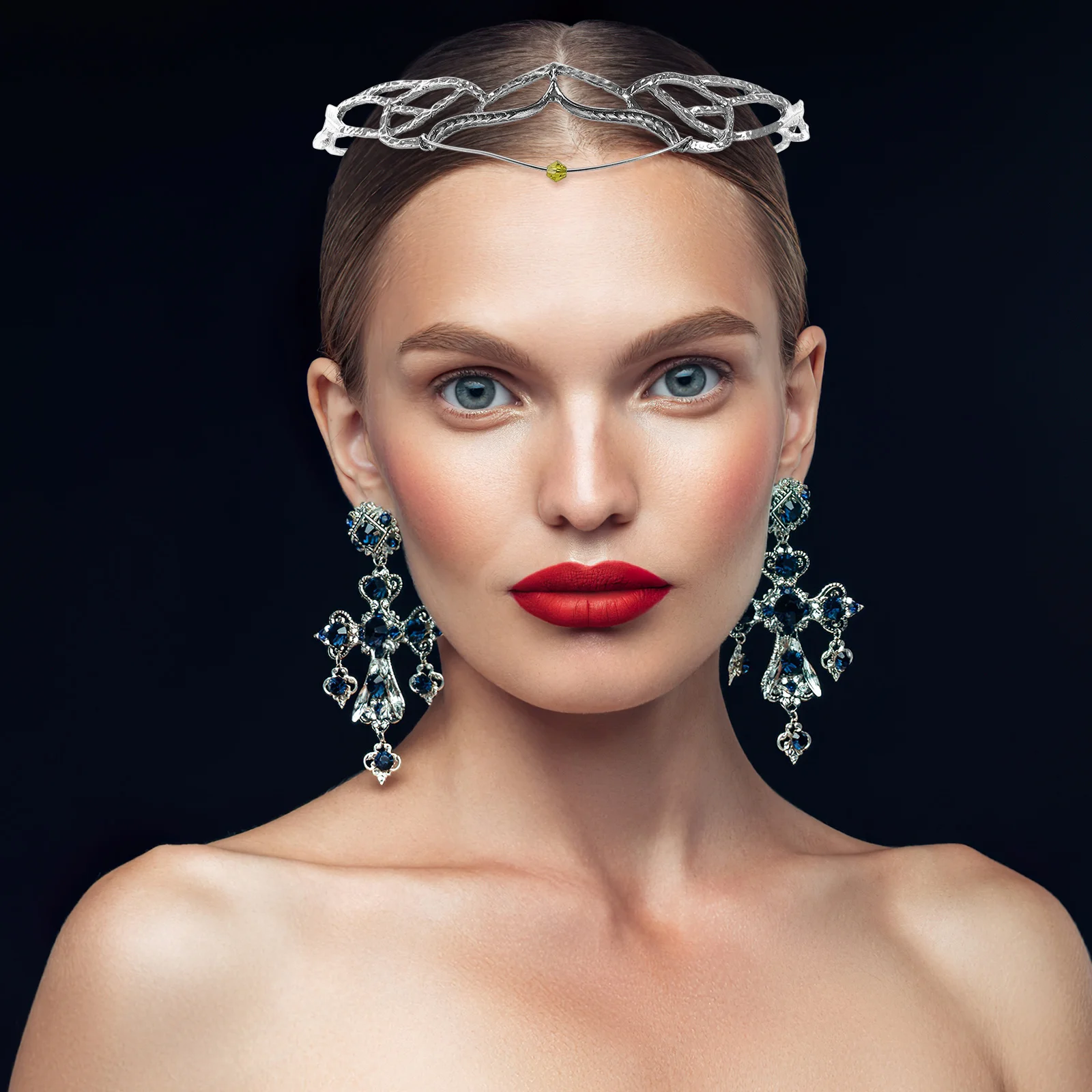 

Vintage Crown Headband Men Women Tiara Alloy Birthday Hair Accessories for Wedding