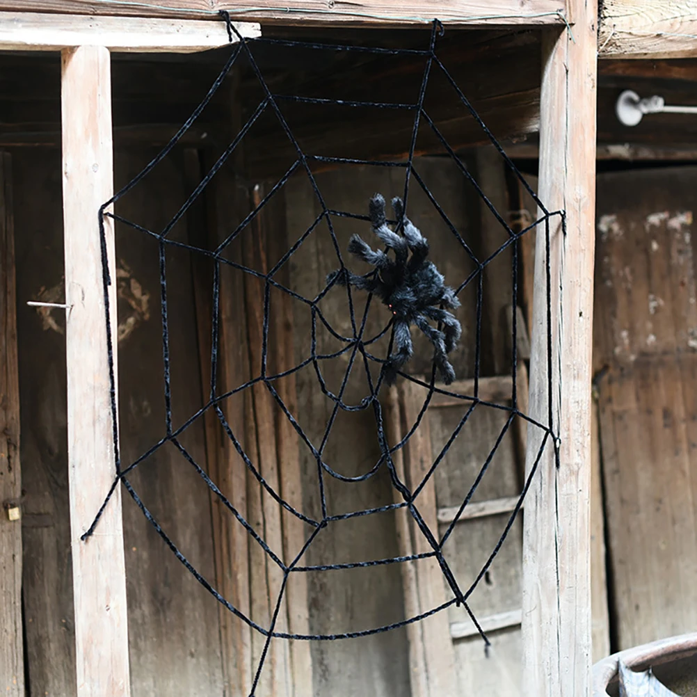 

1.5X1.5M Black Halloween Spider Web Decoration Party Props Cobweb Accessories Indoor Outdoor Haunted House Decor Spooky