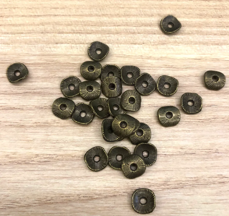 

100pcs 7.5*2.5mm ,hole 1.7mm Vintage spacer beads for DIY jewelry handmade Zinc alloy metal HW3769
