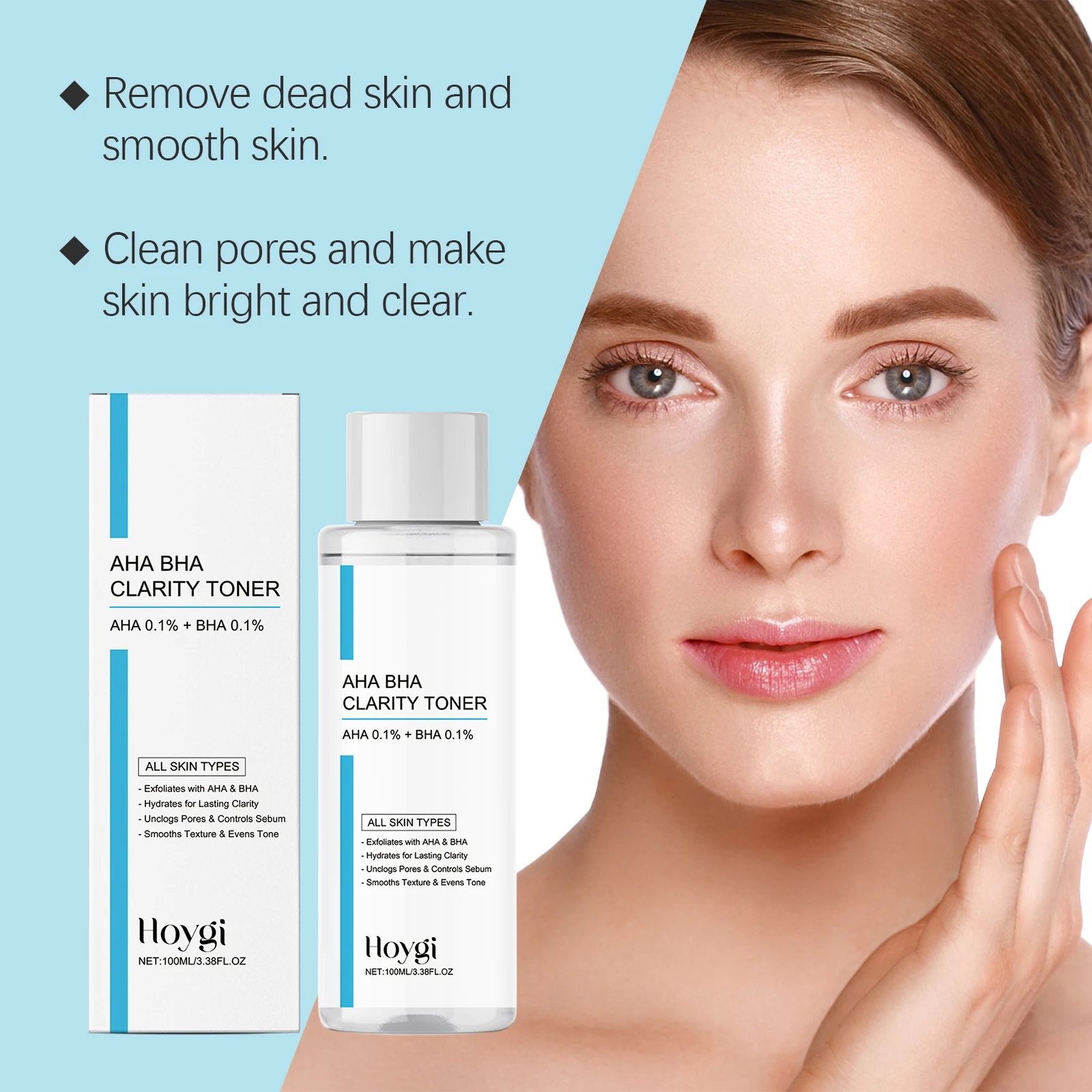 تونر AHA BHA حبر تقشير لطيف للبشرة الدهنية وتكرير المسام ومهدئ ومرطب للوجه وعناية يومية للتحكم في الزيوت والعناية بالبشرة #3