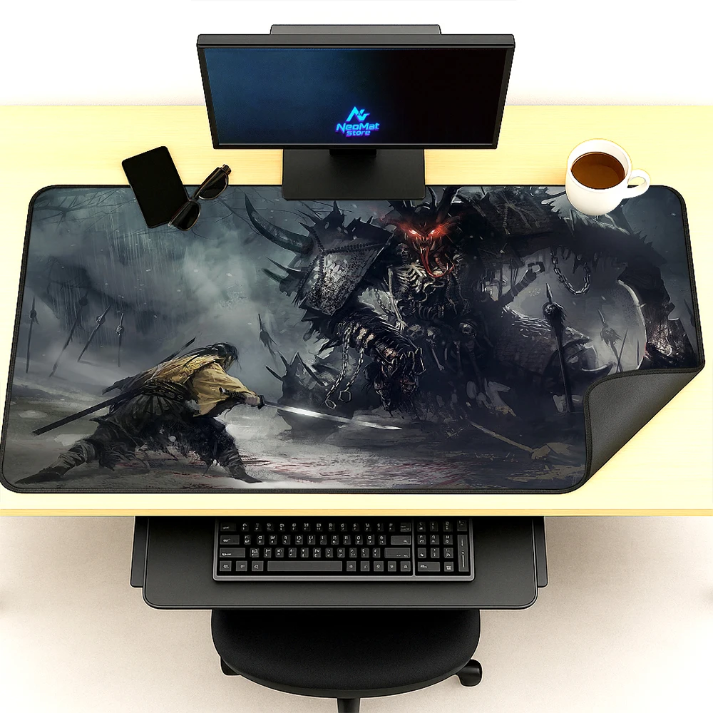 Fantasy Mouse Pad Large Oversized Skull Dark Horror Gaming Accessories For Gamers And 1400x600mm Stable Desk Decor Desk Mat