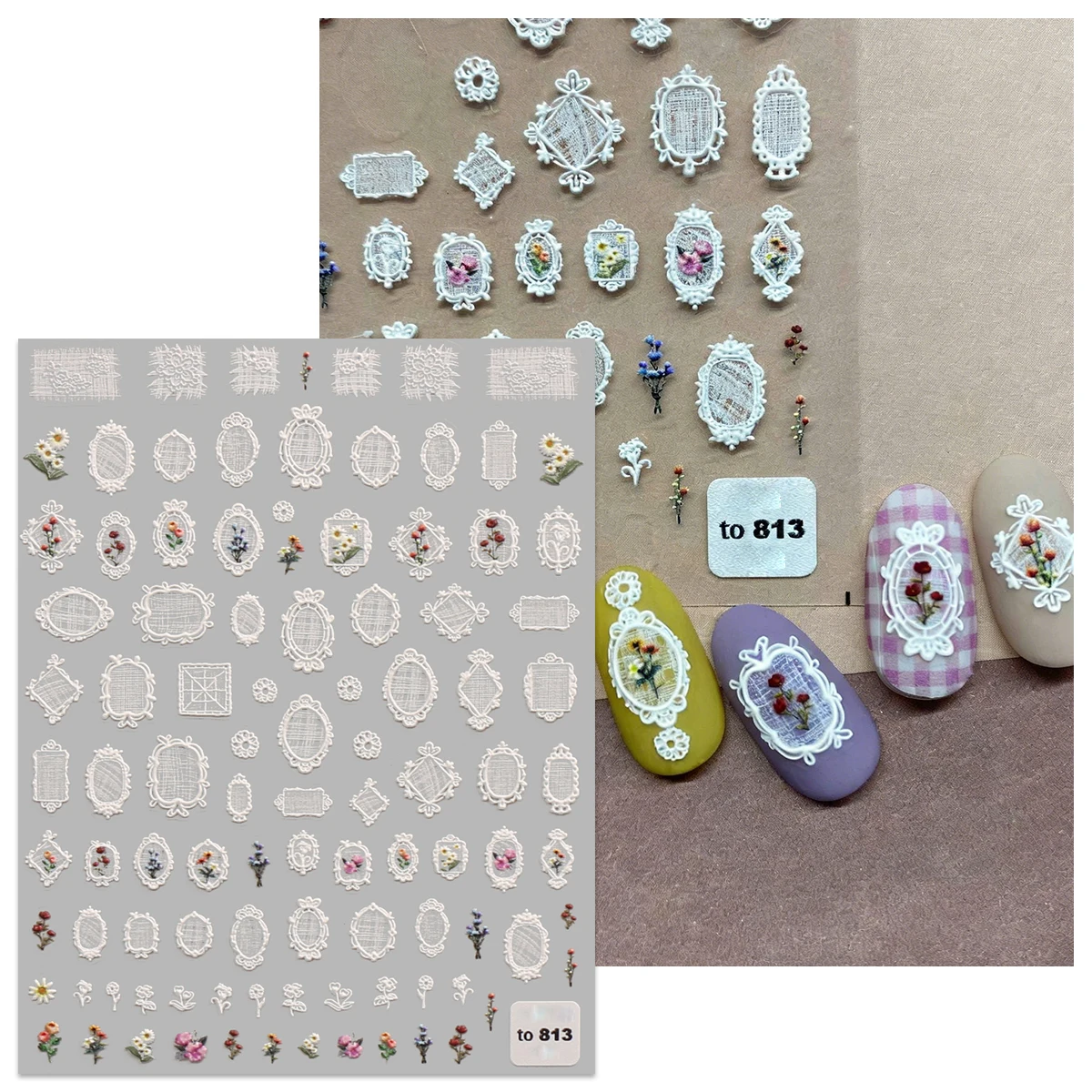 Cornici con motivo in pizzo re - Nail Art Denim recensione e prezzo