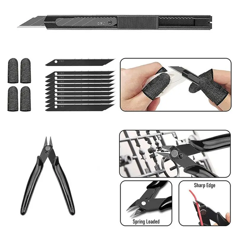 ABVC 3D Printer Tools Kit Essential,3D Printing Tools Kit,3D Printer Accessories,Deburring Tool,Wire Cutter,Drill,Scraper