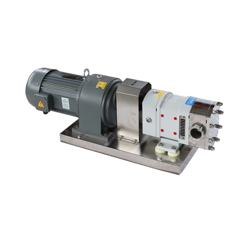 304 Stainless Steel Rotor Pump High Viscosity Liquid Transfer Pump Honey Syrup Oil Chocolate Sauce Paste Industrial Lobe Pump