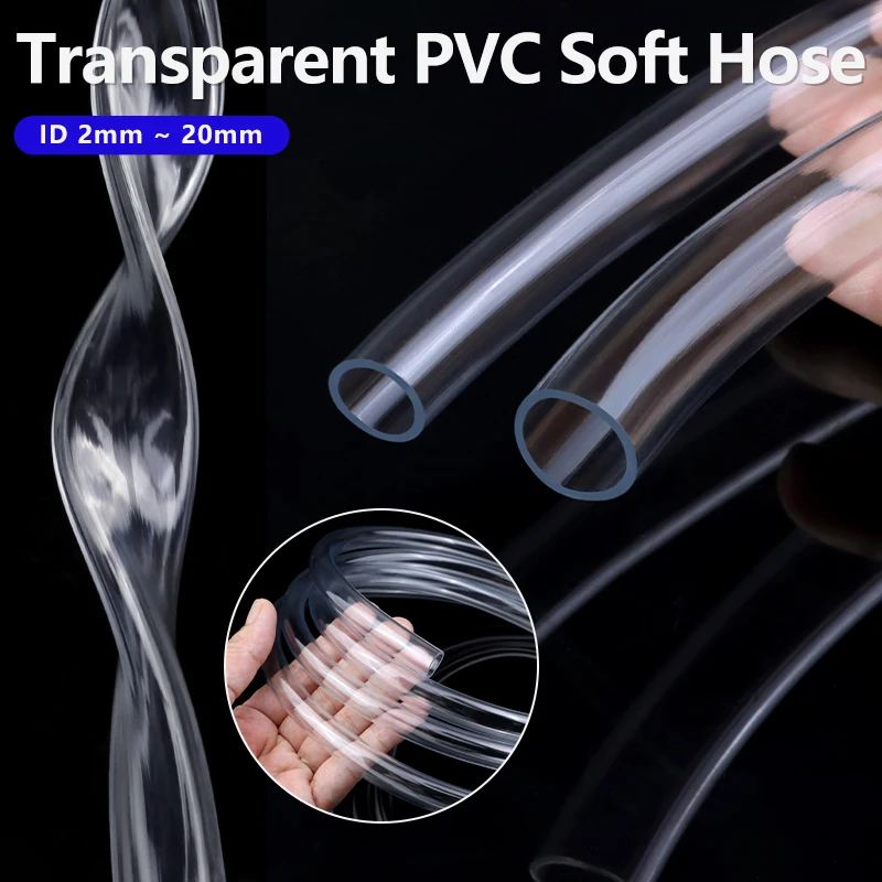 3/5Meters PVC Transparent Hoses Aquarium Pump Tube ID 2 3 4 5 6 7 8 9 10 12 14 18 20mm Clear Plumbing Pipe Garden Watering Hose