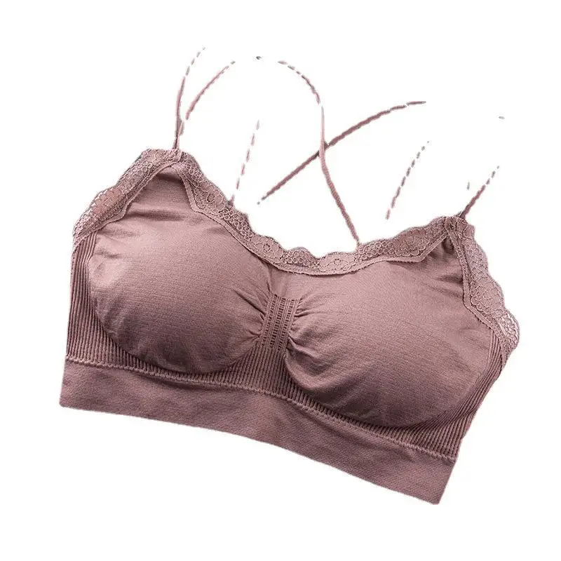 Soutien-gorge sans couture à dos croisé évidé, soutien-gorge de sport rond, petit gloss, confortable, sangle respirante, nouveau, 2024