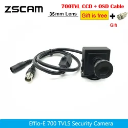 Minicámara de alta resolución para coche, cámara CCTV CCD effio-e 700TVL de 25mm/35mm, lente de longitud Focal larga, caja de seguridad, OSD