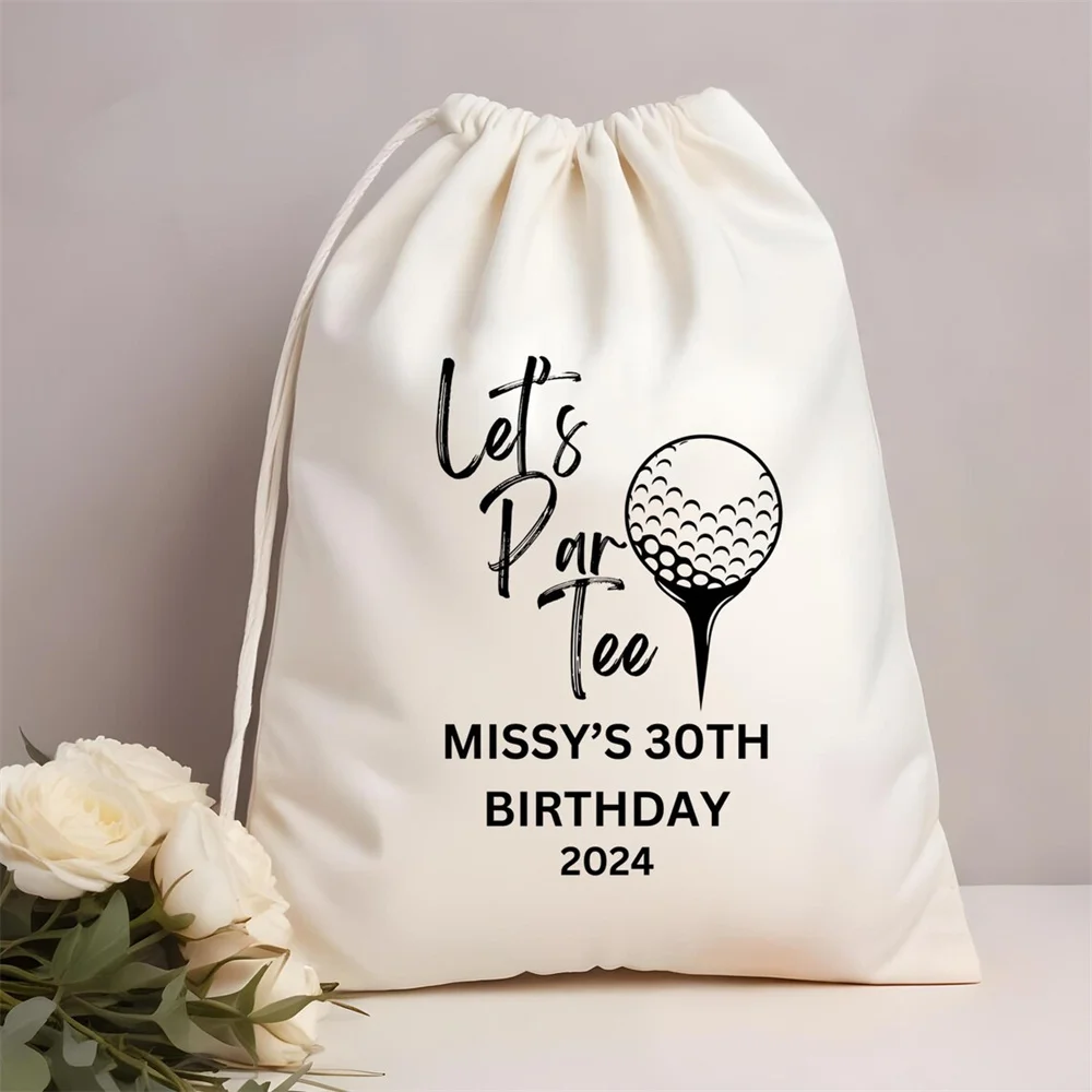 

25pcs Personalized Golf Party Favor Bags - Custom Name Golfing Bags - Lovely Birthday Present Bags - Golf Party Treat Bags - Par