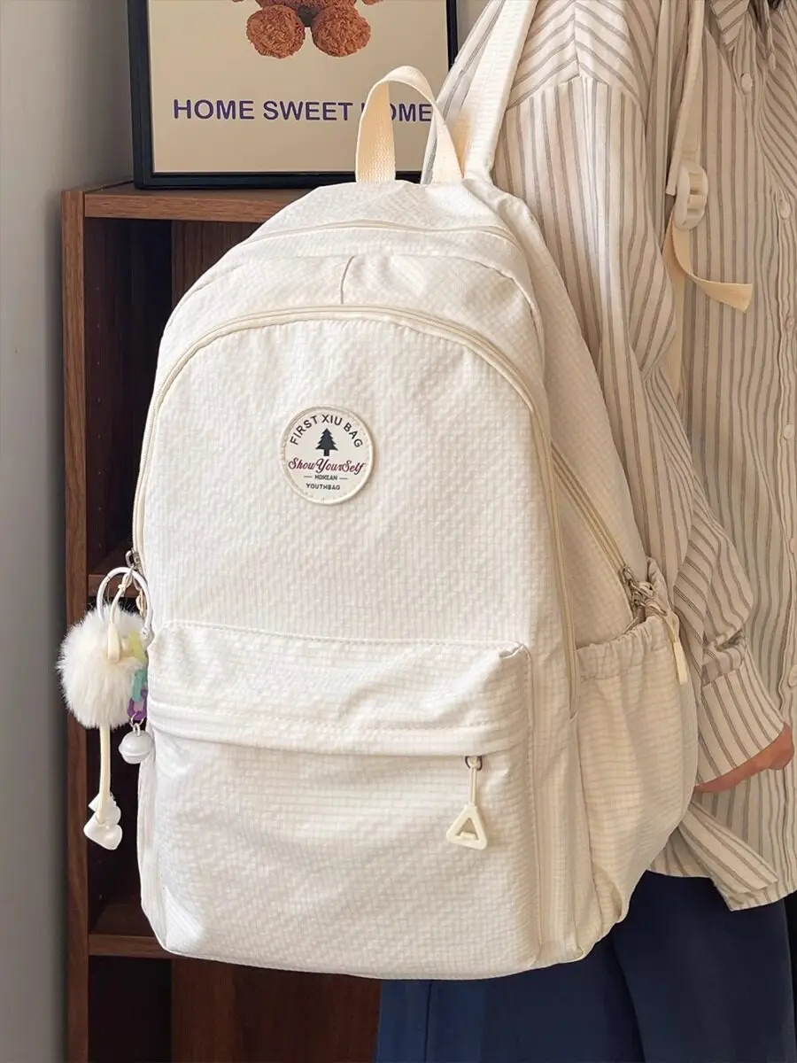 large-capacity-school-backpack-for-girls-lightweight-dual-shoulder-spine-protection-anti-theft-zipper-children's-campus-backpack