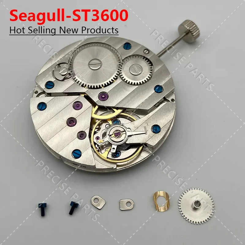 メンズ腕時計-eta-6497-手巻き-17-宝石ケースフィッティング修理新しいカモメ-st3600-機械式ムーブメント-st36