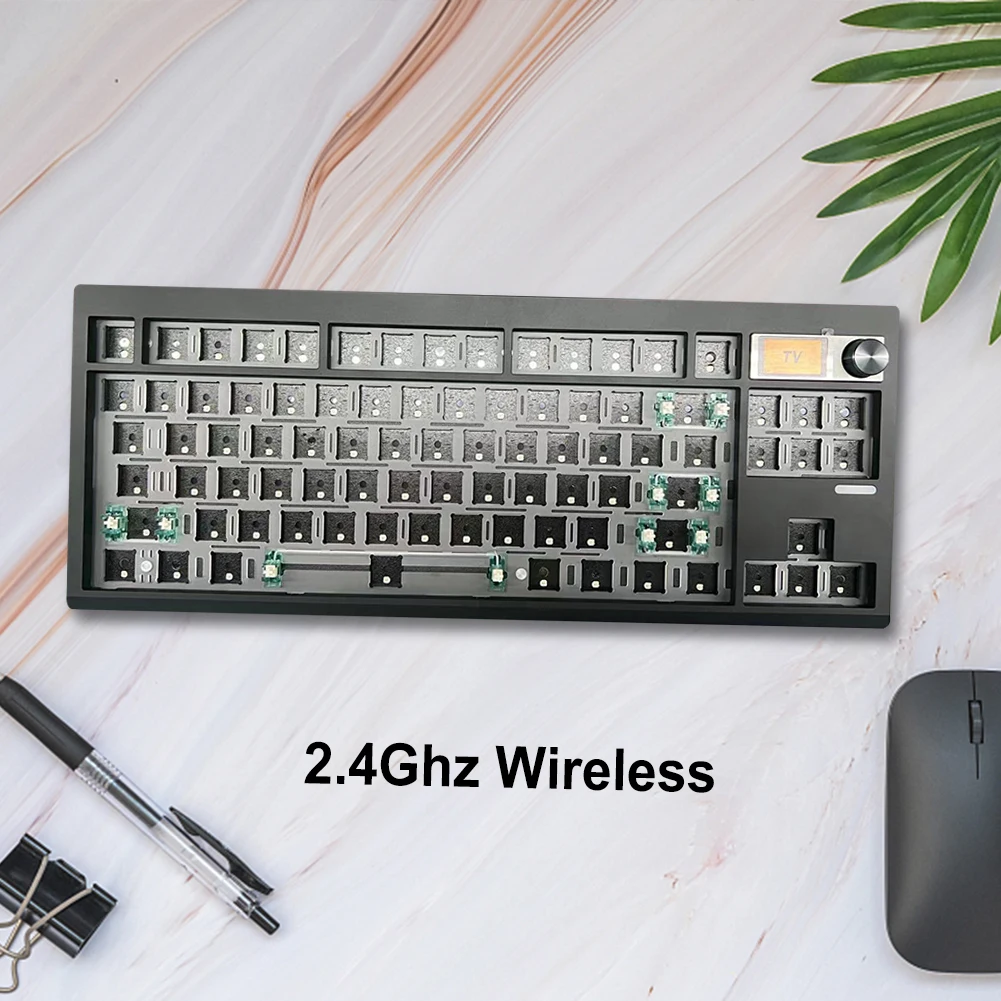 

Комплект механической клавиатуры GMK87, клавиатура с RGB-подсветкой, программируемая через VIA компьютерная клавиатура с ручкой и экраном для игрового офиса для киберспорта