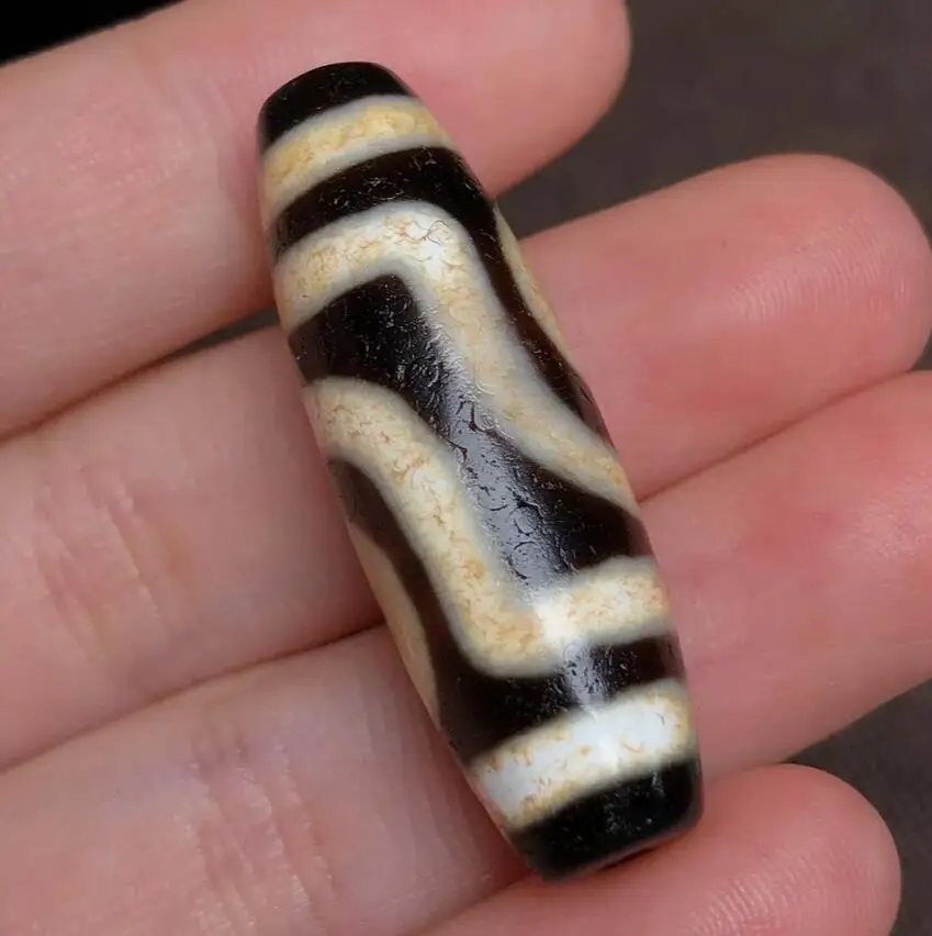 Himalaya Ancient Tibetan DZI Beads Old Agate 2 Eye Totem Amulet Pendant