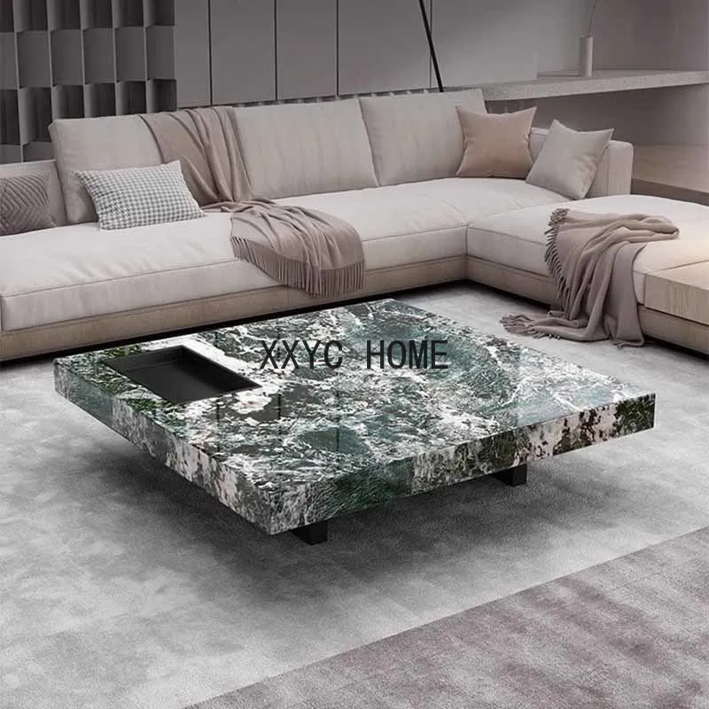 Nordic Marble Coffee Tables Luxury Square Modern Design Coffee Tables Bedroom Storage Mobili Per La Casa Loft Decor Interior