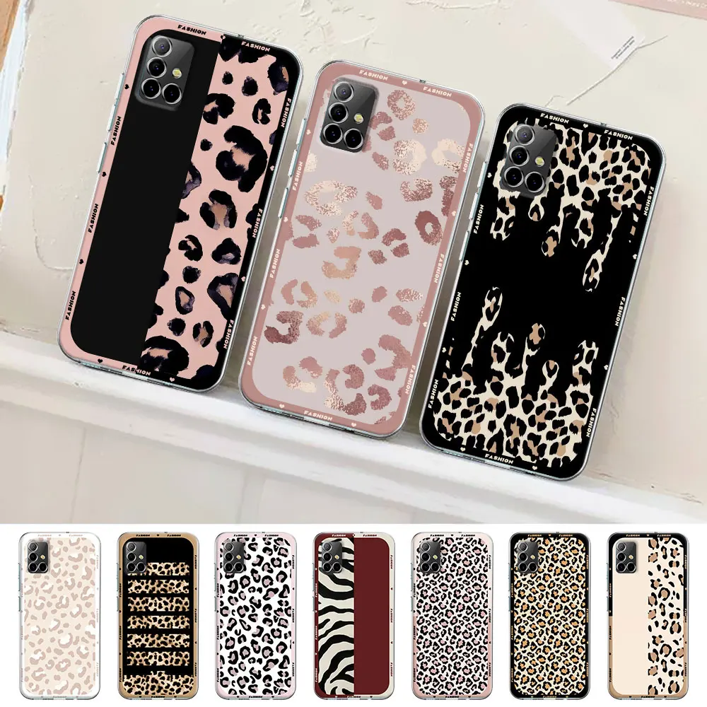 

Fashion Leopard Print Case for Samsung Galaxy A54 A14 A32 A24 A53 A34 A12 A33 A51 A52 A13 A31 A22 A41 A21s TPU Soft Phone Cover