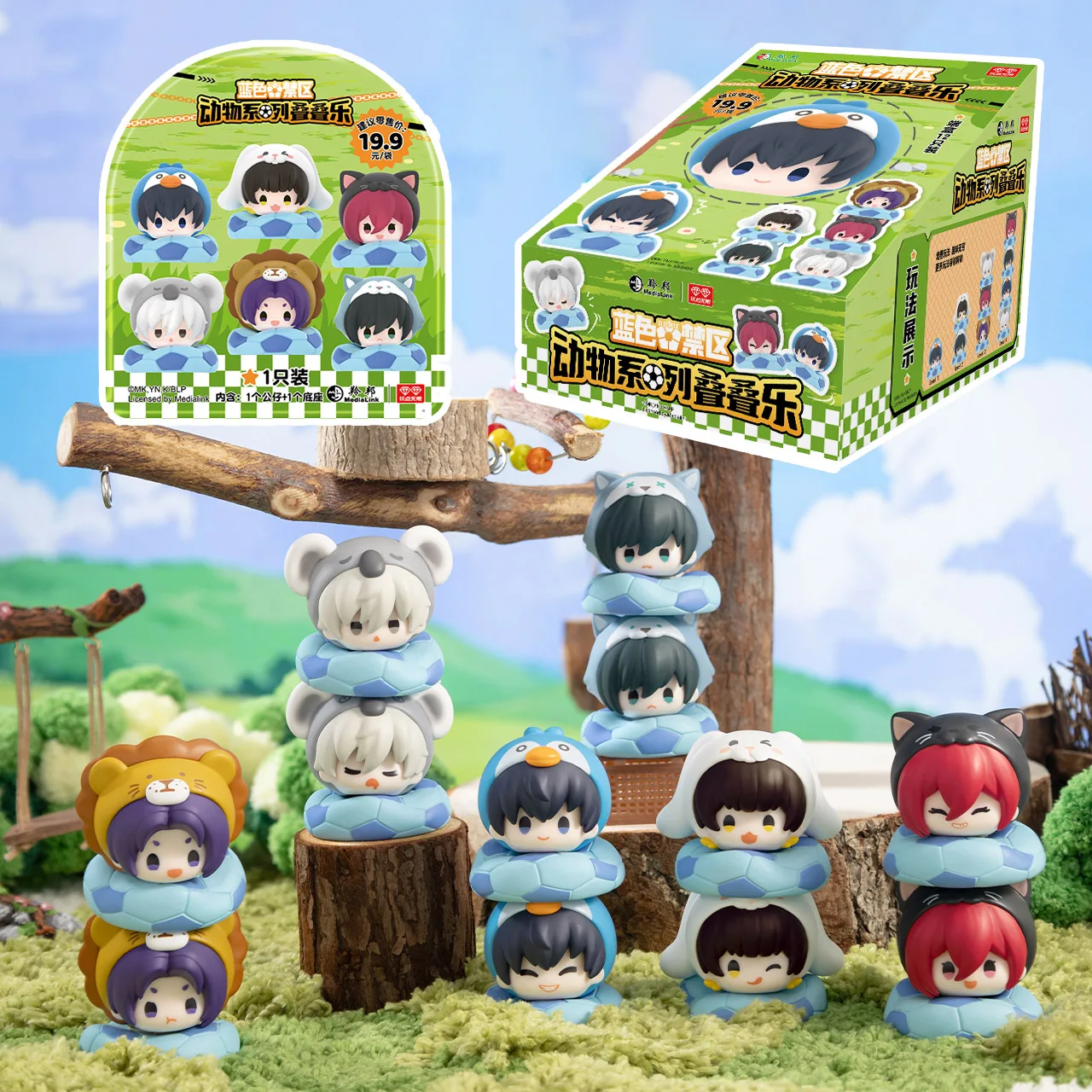 

Мини-фигурки с синим замком, слепая коробка, игрушка, японское аниме, футбольная спортивная серия, коллекция, настольные украшения, детские подарки на день рождения