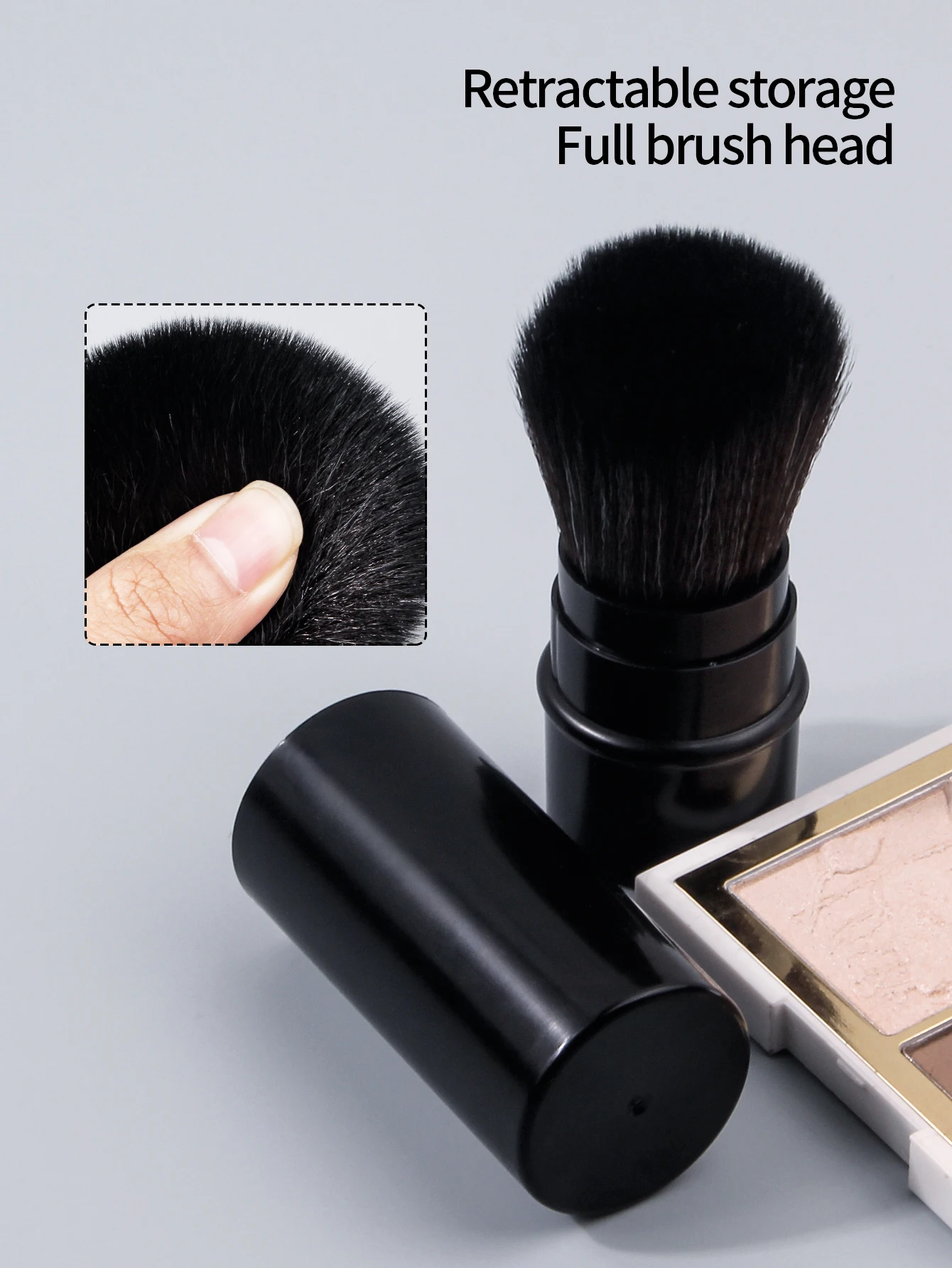 คุณภาพแบบพกพา Retractable Blush แปรง Soft Loose Powder Foundation แปรงแต่งหน้าอเนกประสงค์เครื่องมือแต่งหน้าความงาม