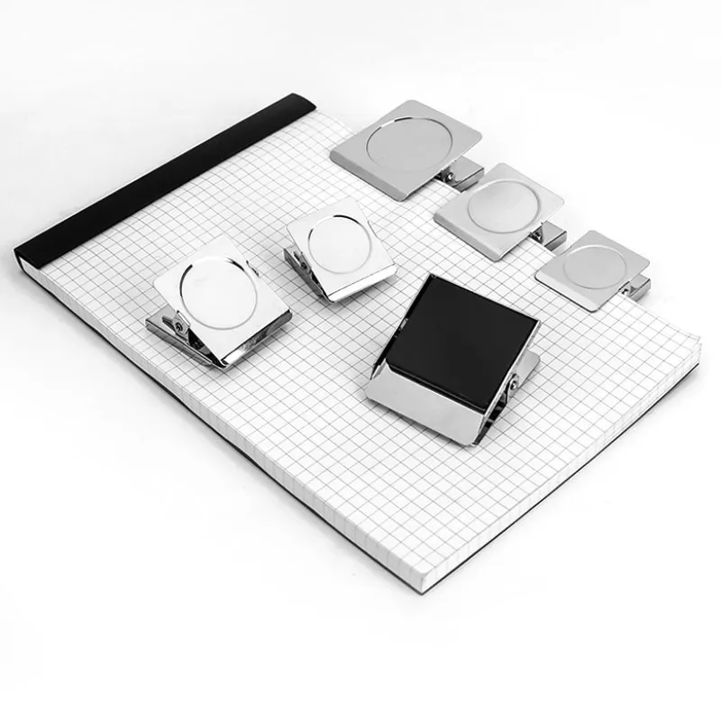More Sizes Fridge Magnet Strong Magnetic Clips Heavy Duty Magnet Metal Clip for Home Office Whiteboard Paper Photo Decor Storage