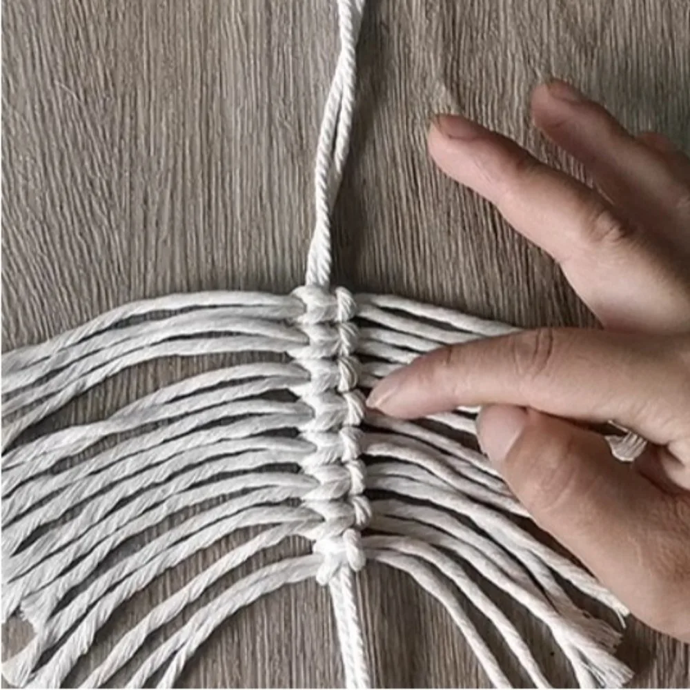 

Flowerpot Pocket Cotton Rope Flower Basket Room Pendant Boho Style Plant Hanging Basket Plant Holder Hand-woven