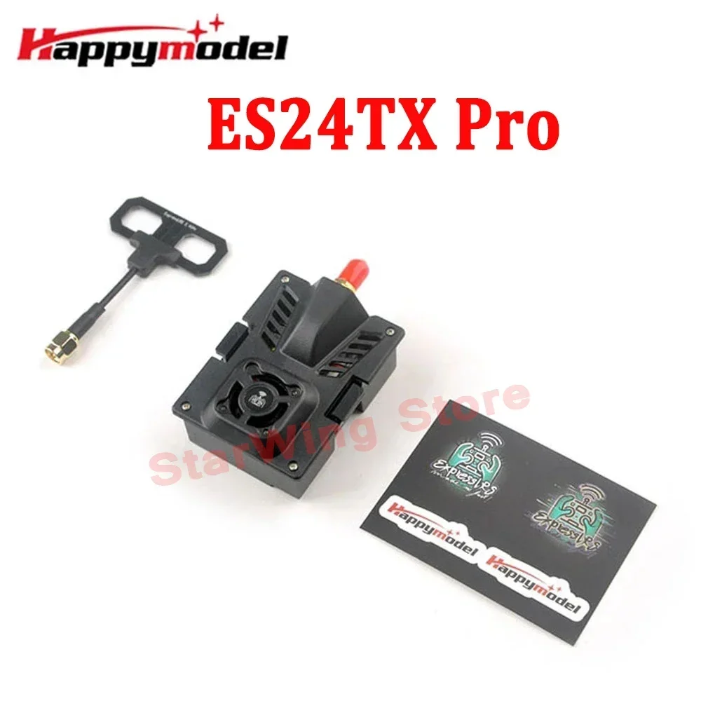 HappyModel ES24TX Pro 2.4G 1000mW ELRS 마이크로 TX 모듈, FPV 드론 RC 비행기용 냉각 팬 RGB LED 키트 포함