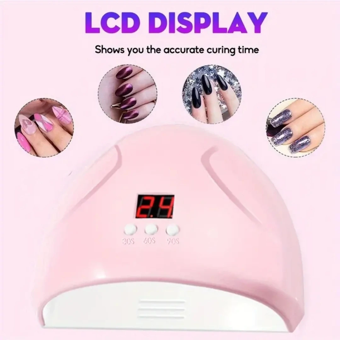 Profissional UV LED Nail Lamp, Secador de esmalte, Acrílico Gel cura Luz, Temporizador Manicure, Nail Art Tools Acessórios