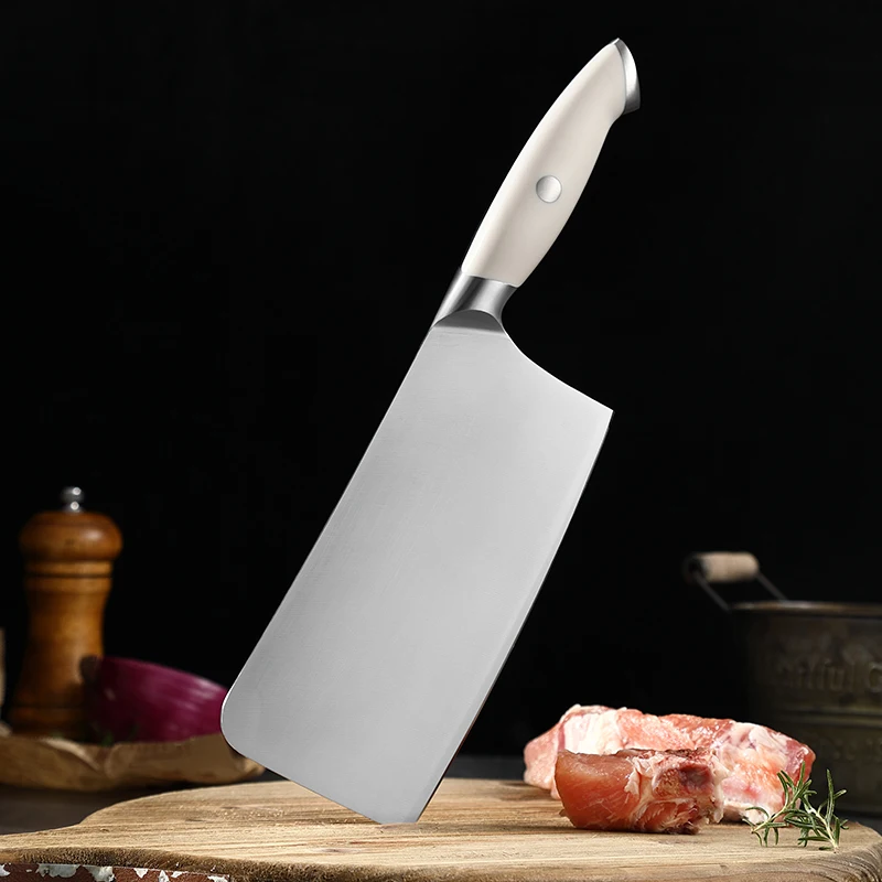 

TJ POP Chinese 7 Inch Cleaver Knife High Carbon Stainless Steel ABS Handle Sharp Cooking Slicing Chopping Chef Kitchen Knives