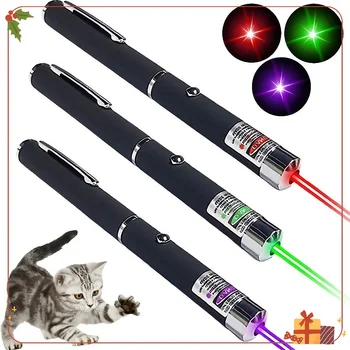 2-in-1 Mini LED Laser Pointer Pet Training Flashlight Scratching Toys for Pets and Cats birthday Gifts 1