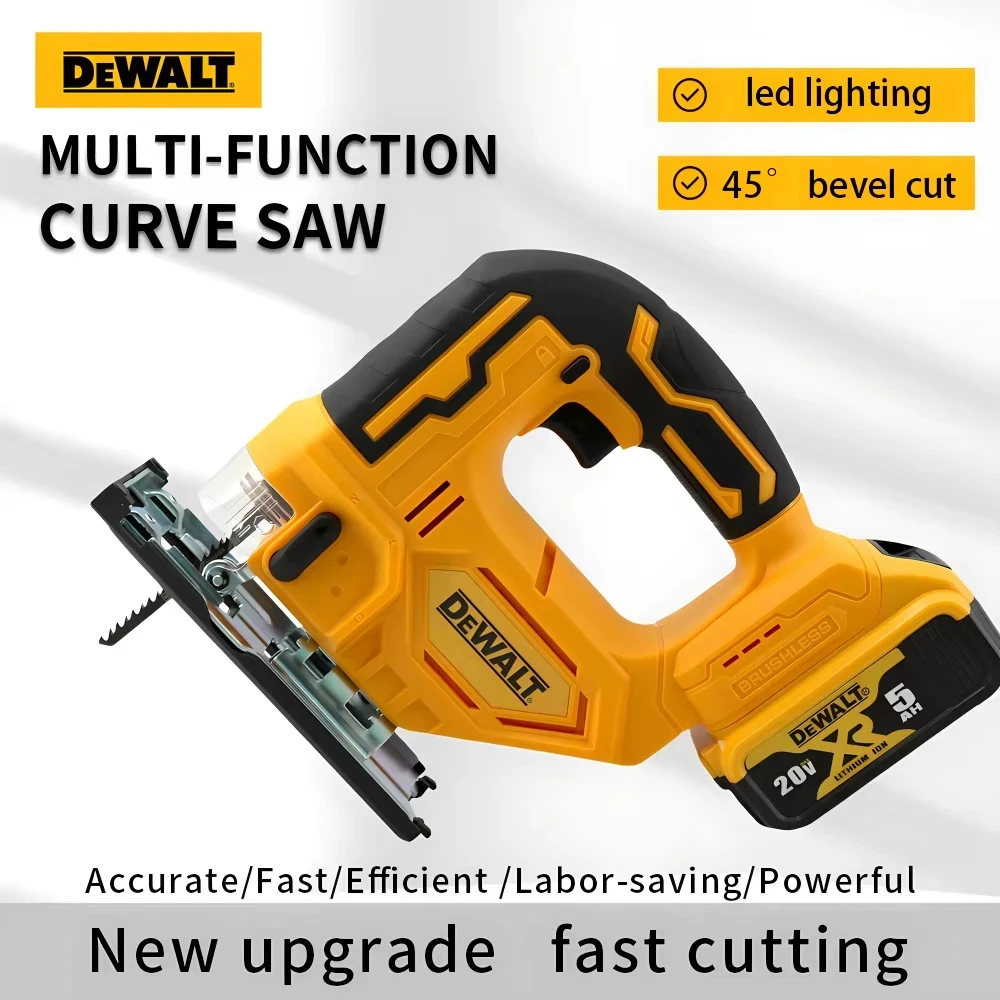 Dewalt 20V Brushless Curve Saw 2700RPM Cordless Electric Jig Saw Portable Multifunction Adjustable Woodworking Power Tool ﻿