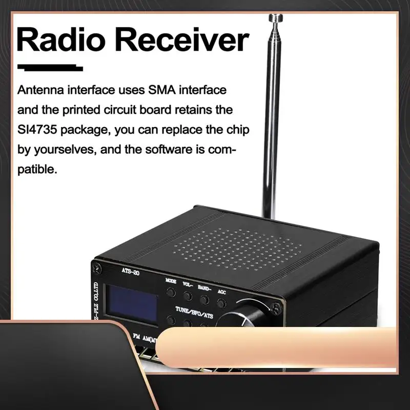 

ATS-20 SI4732 Полнополосный радиоприемник FM AM (MW и SW) SSB (LSB и USB) с покрытием коммерческих любительских радиодиапазонов