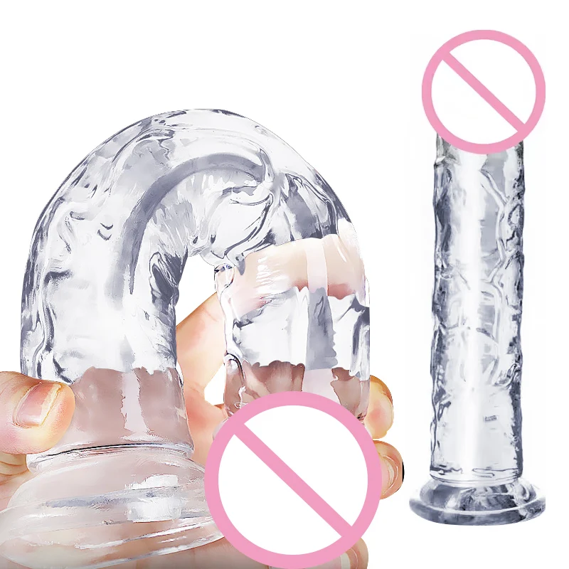 Realistic Silicone-Like Soft Dildo for Women - Strong Suction Cup, Lesbian Female Intimate Masturbator Adult Products Toy image 6