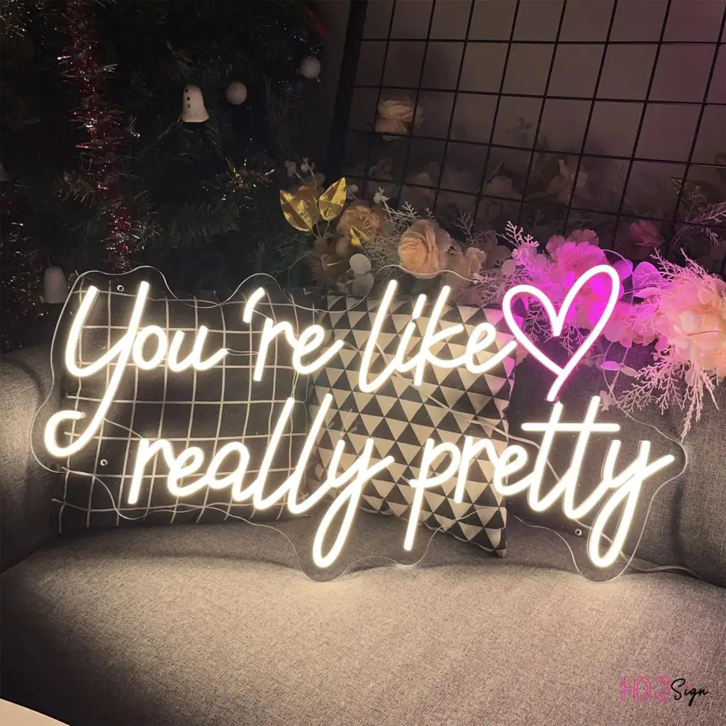 Imagem -03 - Você é Como Realmente Bonita Neon Sign Art Wall Hanging Decor Led Neon Lights Sign Lâmpadas de Parede Wedding Party Room Decoração da Parede