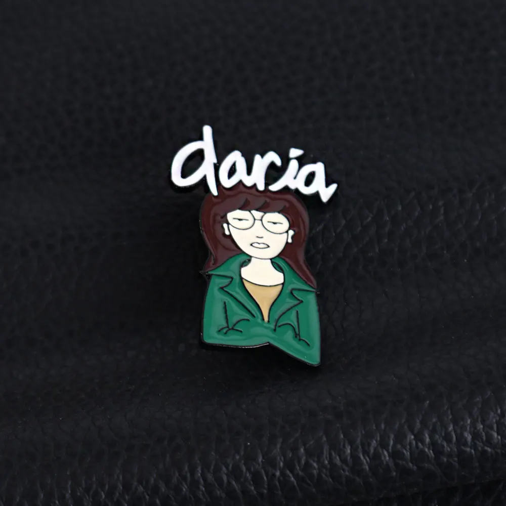 Cartoon American Adult Animated Sitcom Badge Darias Badge Enamel Pin Clothes Bags Accessories Daria Brooches