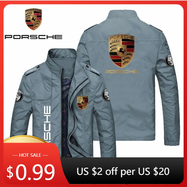 

Наклейка на автомобиль для Porsche Cayman, Cayenne, 911, Macan; Мужская куртка на молнии с принтом логотипа автомобиля; Повседневная куртка для мужчин для Porsche Cayenne