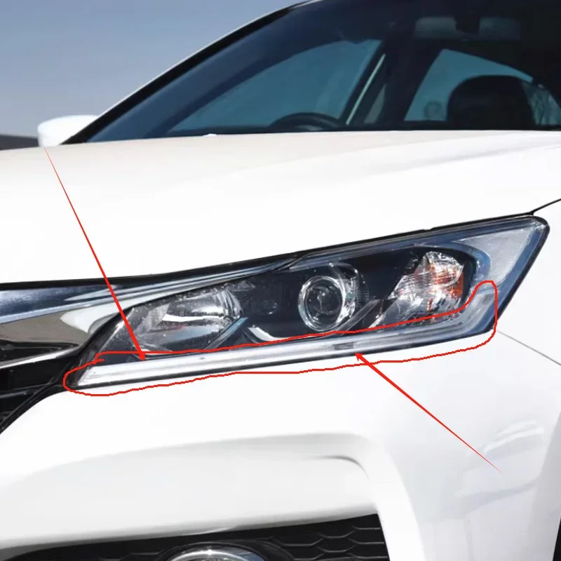 For Honda Accord 9.5 2016 -2017 DRL Car Headlight Light Guide Plate Daytime Running Light Tube Bar