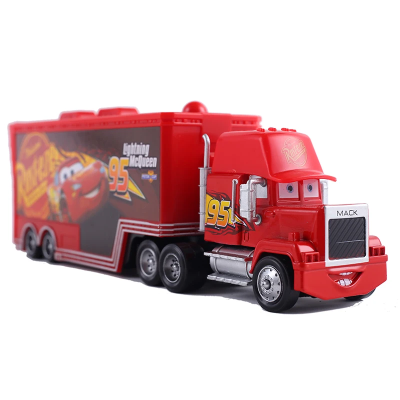 Auto-Transporter Lightning McQueen Jackson Storm Daniel Swervez Chick Hicks' Transporter Legierungs-Druckgussmodell Spielzeug-Container-LKW Geschenke – Detail 35