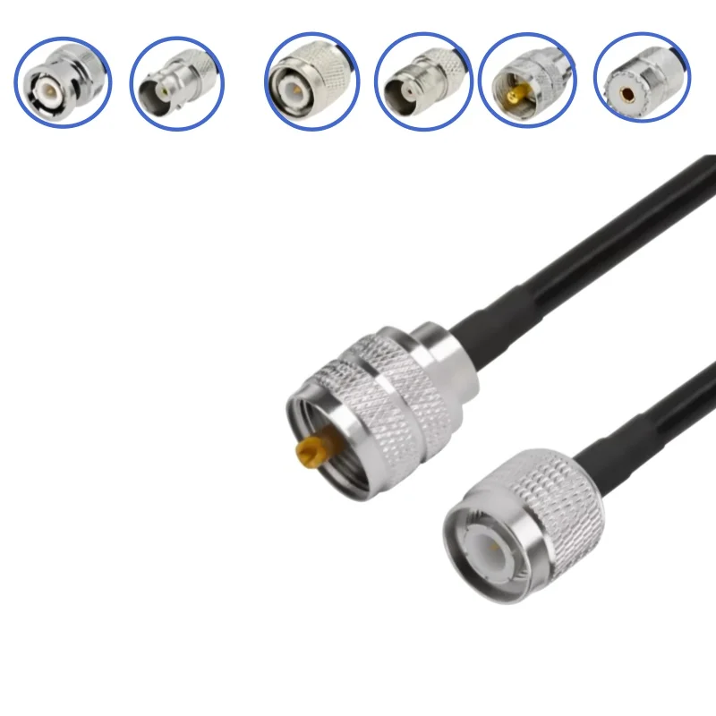 RG223 Double Shielded Silver-Plated RF Cable TNC to BNC UHF TNC Male Female Extension Cable High Frequency Conversion Cable