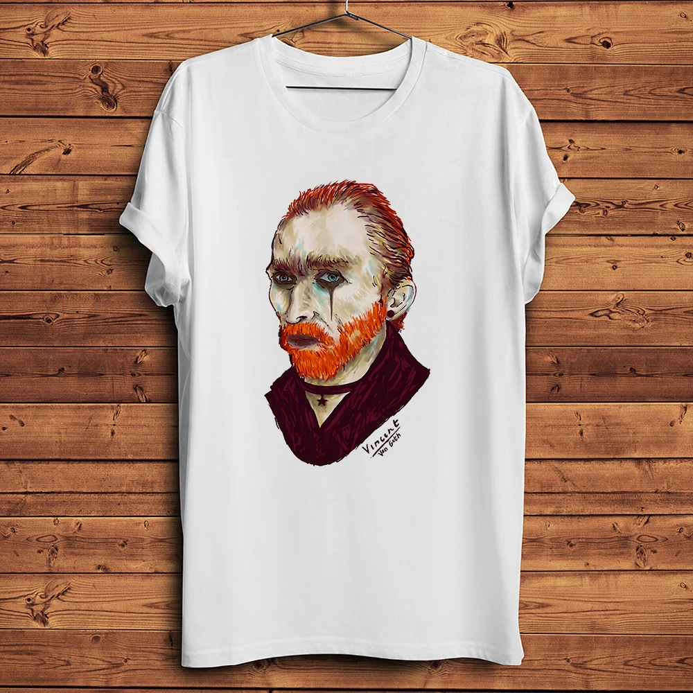 Goth Vincent Van Gogh Gothic Makeup,Funny Artist Tshirt,Short Sleeve O-neck Unisex Casual T-Shirt,No-crack Breathable Printing