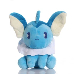 1pcs 22cm TAKARA TOMY Pokemon Q Version Vaporeon Plush Toys Doll Soft Stuffed Animals Toys for Children Kids Xmas Gifts