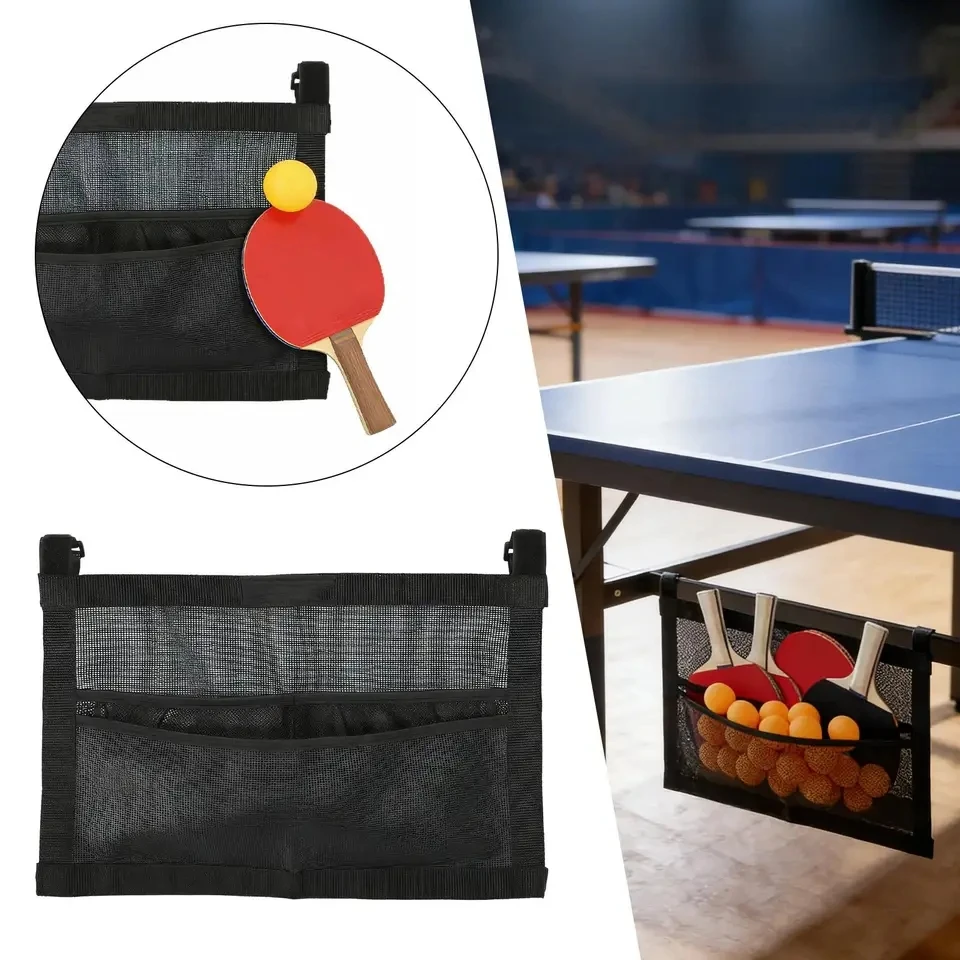 New Mesh Pingpong Ball Holder Large Bag Capacity Table Tennis Ball Organizer Wall Or Under Table Storage For Training Practice