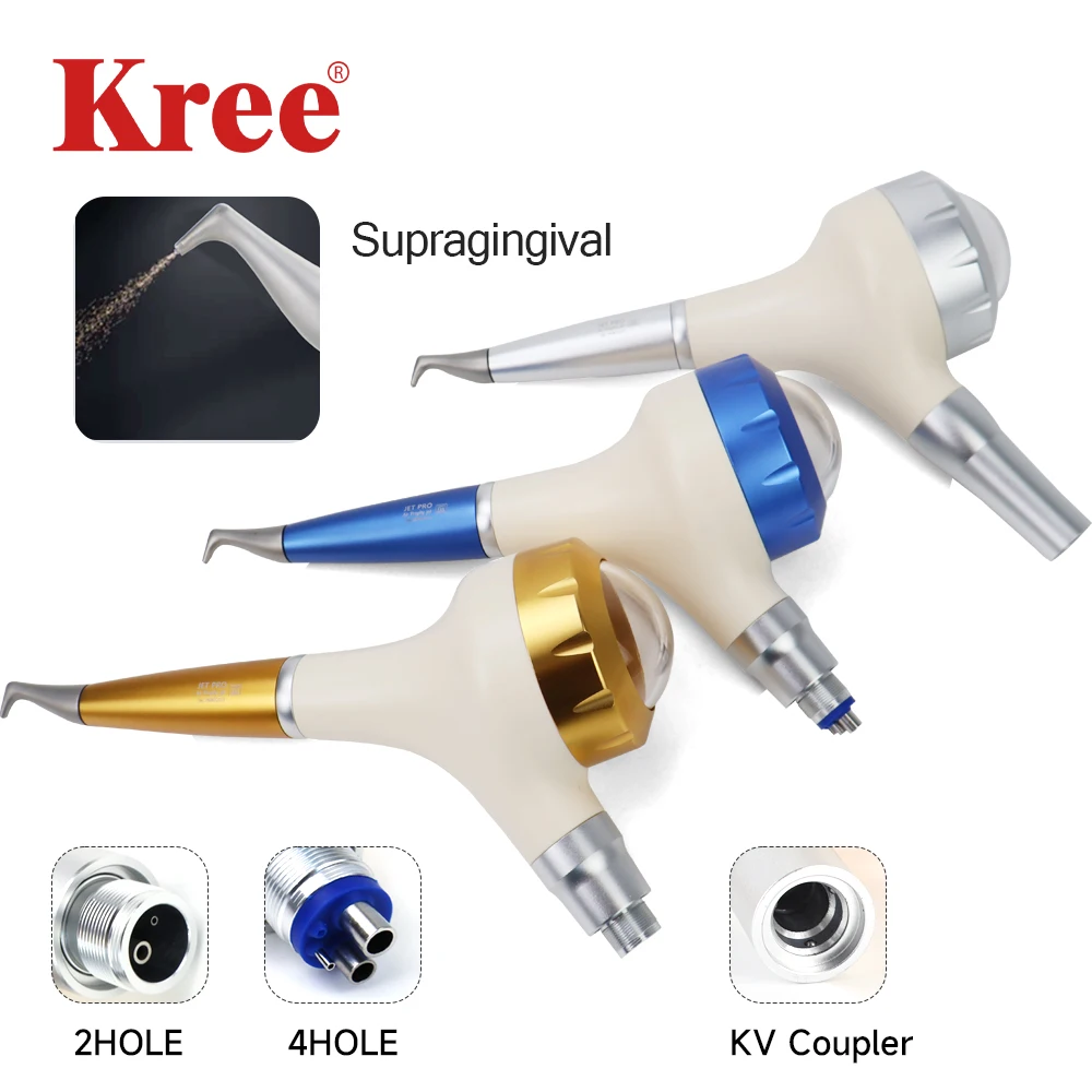 

JET PRO Стоматологический воздушный полировщик Супергинавальный полировальный наконечник Воздушный поток Отбеливание зубов Полировальный инструмент для 2/4 отверстия для муфты KV