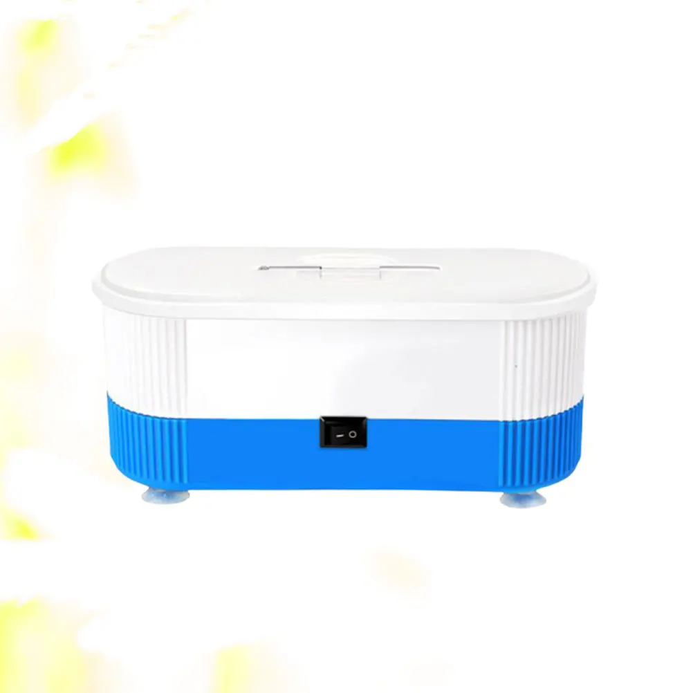 

Automatic Small Portable Jewelry Cleaner Mini Eyeglasses Watches Cleaning Machine Blue Strong Suction Cup Dense Bubbles