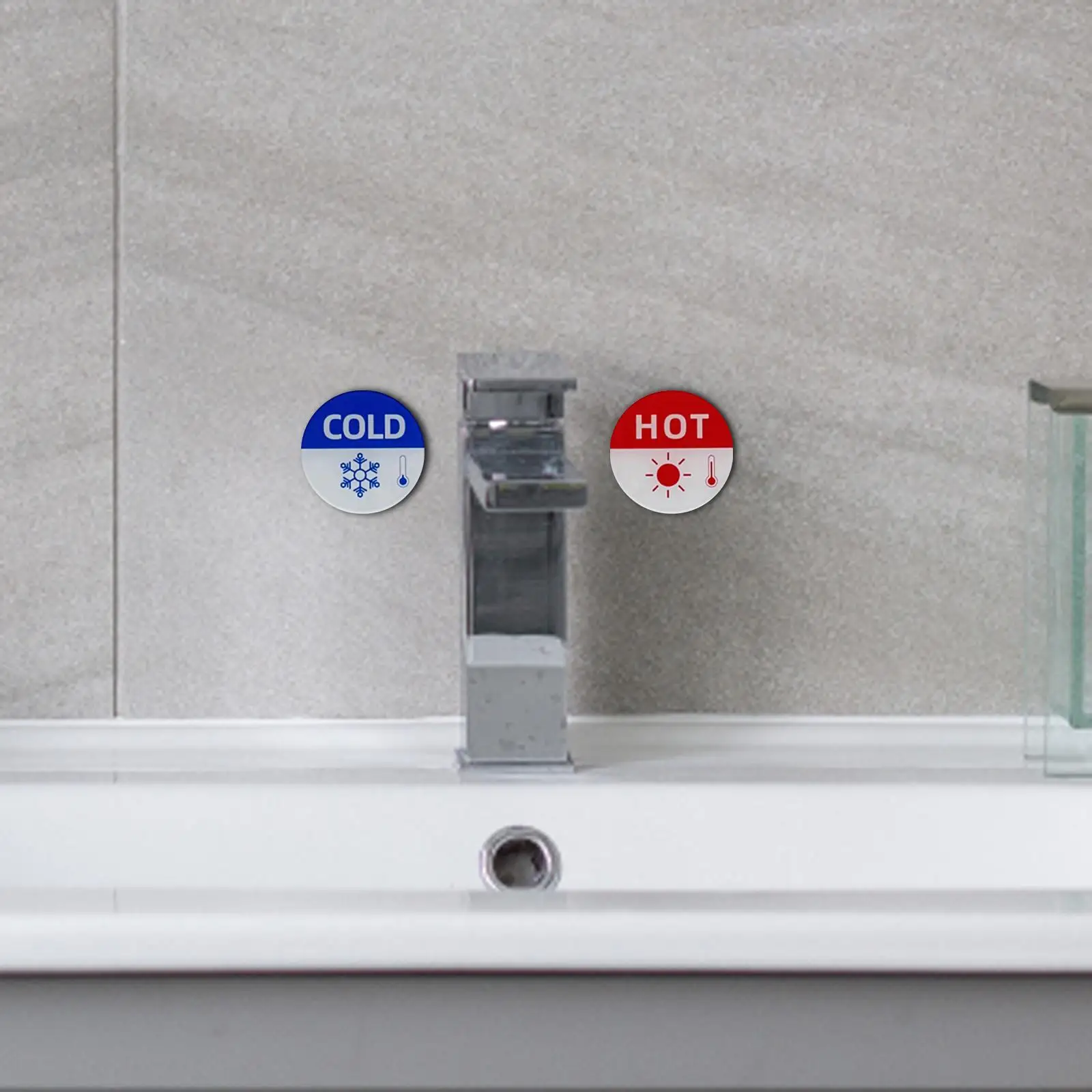 

6Pcs Hot and Cold Signs Self Stick Multipurpose Sticker Signs Universal Hot Cold Labels Hot and Cold Indicator for Sink Kichen