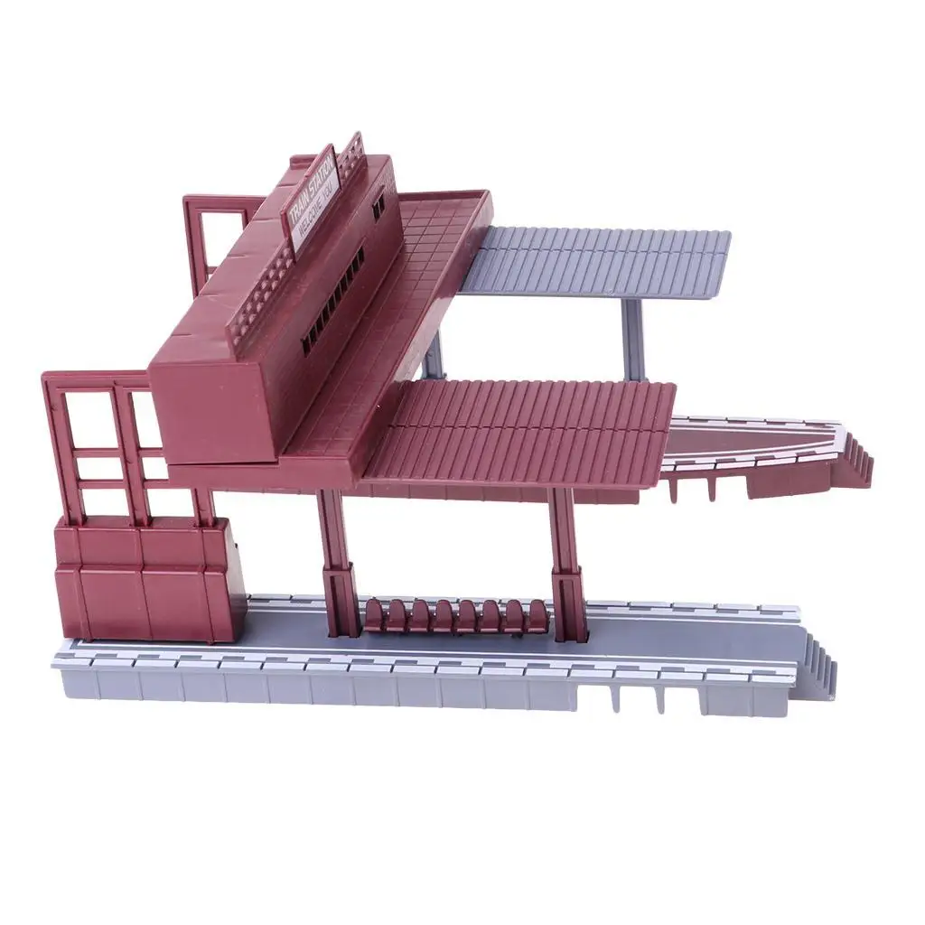 1/87 مقياس محطة القطار منصة أطقم منمذجة لملحقات تخطيط طاولة الرمل