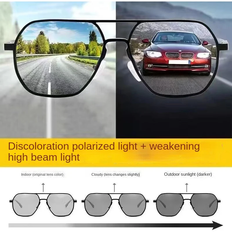 Fashion High Quality Photochromic Sunglasses Men Women Polarized Sun Glasses Chameleon Anti-glare Night Driving Oculos De Sol