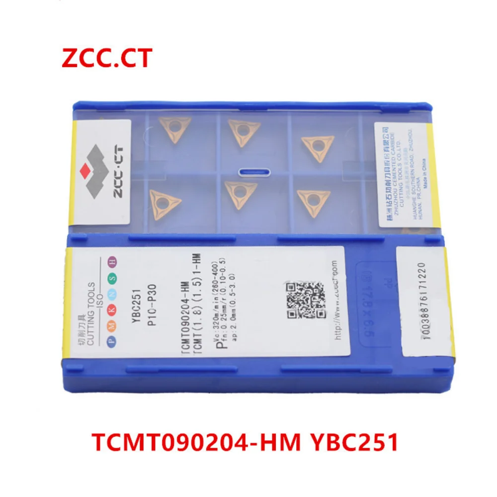 ZCC.CT 10P TCMT090204/090208/110204/110208/16T304/16T308-HM/52 YBC251 Indexable turning tool Insert CNC Carbide Insert For steel