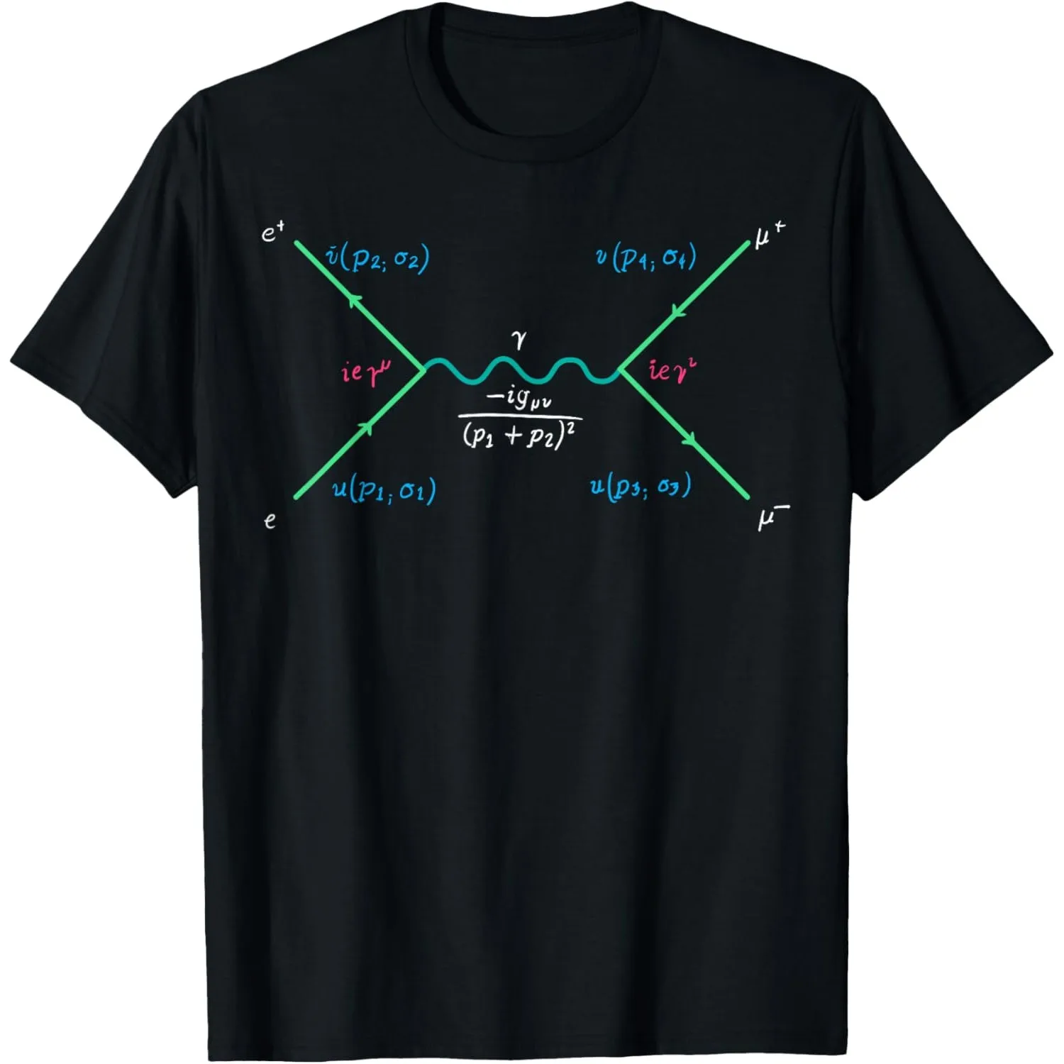 Camiseta gráfica Feynman Diagram Annihilation Science para profesores de física, mecánica cuántica, camiseta de manga corta
