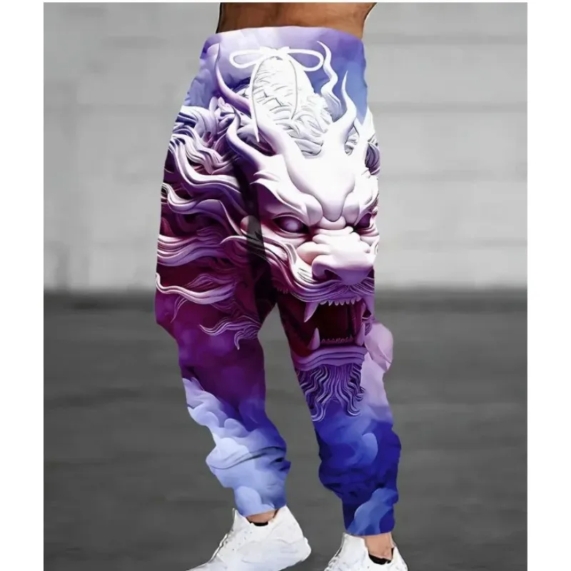 

Athletic Joggers Pants 3D American Print Casual Man's Trousers Lightweight Elastic Waistband Sports Sweatpants with Drawstring
