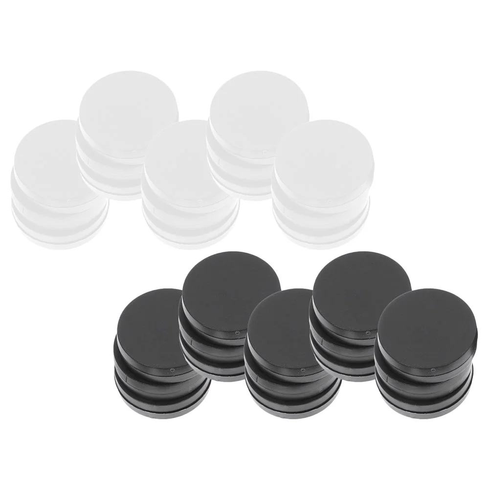 60 Pcs Game Pieces Round Chess Accessories Practical Black Replacements Ludo Board Plastic White