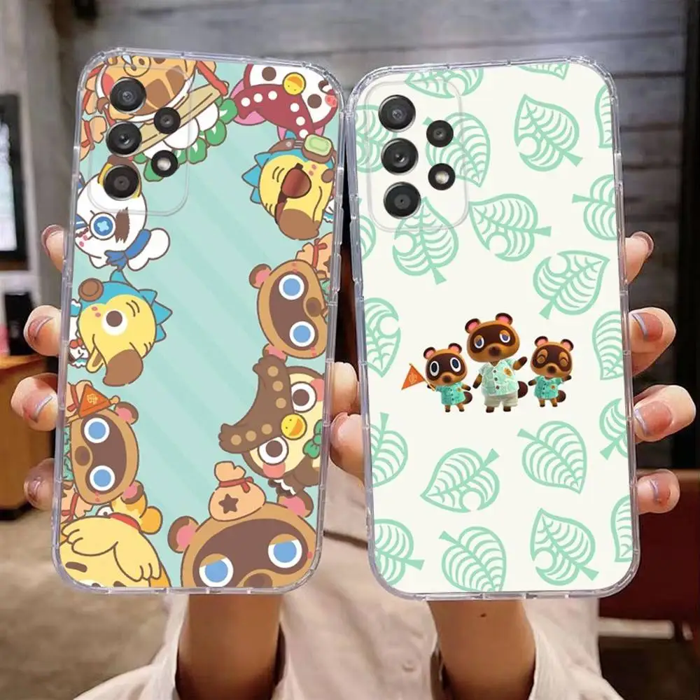 

A-Animals Game C-Crossing Phone Case For Samsung Galaxy A,71,70,52,51,40,31,50,50S,30S,21S,12,10,Note20ultra Transparent Cover